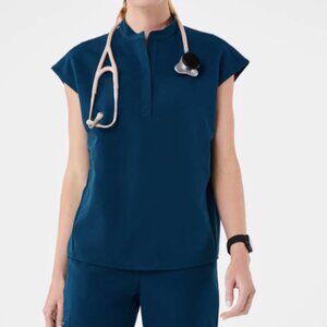 FIGS Rafaela Oversized Scrub Top - Deep Reef - XL